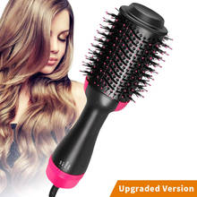 2 in 1 Hair Dryer & Volumizer Hot Air Comb Hair Straightening and Curling Iron Multifunctional Curling Brush Hair Styling Tools 2024 - buy cheap