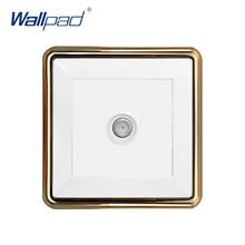 Wallpad Satellite TV Socket Wall Electrical Power Socket Outlet Gold Panel 2024 - buy cheap