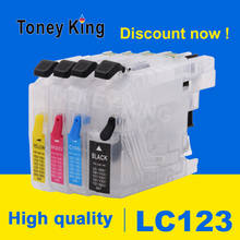 Toney king lc123 xl cartuchos de tinta recarregáveis, cartuchos para impressora brother lc 121 123 125 127 tamanhos j245 j650dw j6720dw j6520dw 2024 - compre barato