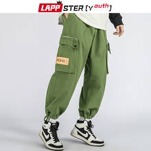 LAPPSTER-Youth Men Japanese Harajuku Patchwork Sweatpants 2022 Mens Streetwear Cargo Pants Vintage Joggers Male Spring Trousers 2024 - buy cheap