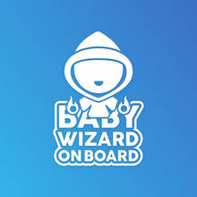 Baby Wizard on Board Car Safety Sticker Windshield or Bumper Premium Quality Waterproof Decals Large Size Can Do S1401 2024 - buy cheap