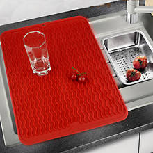 Esteira de mesa de silicone grande, resistente ao calor, esteira de mesa secadora para lavar louças, copo, almofada 2024 - compre barato