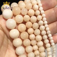 Natural Stone Light Yellow Chalcedony Jades Loose Spacer Beads For Jewelry Making DIY Bracelet Accessories 15'' 4 6 8 10 12mm 2024 - buy cheap