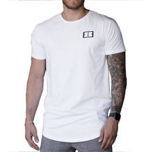 Camisa masculina de manga curta e algodão, camiseta fitness para academia, musculação, gola redonda, 2020 2024 - compre barato