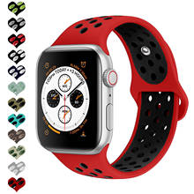Спортивный силиконовый ремешок Joyozy для apple watch, ремешок 40 мм, 44 мм, силиконовый браслет для apple watch 5, 4, 3, 2, 1, iwatch, ремешок 38 мм, 42 мм 2024 - купить недорого