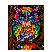 Painting By Number DIY Dropshipping big size Beautiful colorful cool owl Animal Canvas Room Decoration Art picture Child Gift 2024 - buy cheap