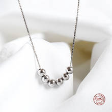 Lko colar com pingentes redondos para clavícula, colar feminino de prata esterlina 925, acessório para fazer joias diy 2024 - compre barato