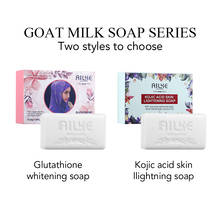 Ailke produto de sabão feminino de beleza, branqueador de ácido kojic, artesanal, rosas, shampoo orgânico, bolhas, leite de cabra, presente 2024 - compre barato