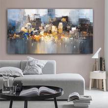 City Building Rain Boat Poster Scenery Pictures Room Decoration Abstract Oil Painting On Canvas Wall Art For Living Room Cuadros 2024 - buy cheap