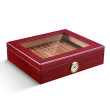 Portable Spain Cedar Cigar Case Wood Travel Cigar Humidor Set with Humidifier and Hygrometer Brown Storage Box CA-0121 2024 - buy cheap