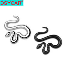 DSYCAR Fashion 3D Metal Snake Car Side Fender Rear Trunk Emblem Badge Sticker Decals for Volkswagen JEEP Wrangler Decorative New 2024 - buy cheap