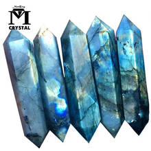 Natural Elongated Stone Crystal Column Quartz Hexagonal Tower Feldspar Double Pointed Wand Decoration Accessories 2024 - buy cheap