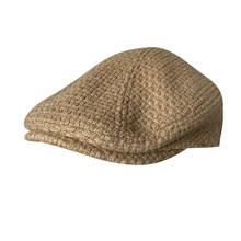 Весенне-осенняя мужская кепка в британском западном стиле, береты цвета хаки, шерсть, усовершенствованная плоская кепка плюща, Классический берет в стиле винтаж BLM110 2024 - купить недорого