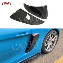 As aberturas de ar traseiras do carro fender guardam etiquetas da capa para porsche 718 cayman boxster base s 2016-2019 de fibra de carbono decoração exterior 2024 - compre barato