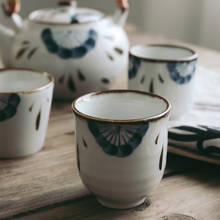 ANTOWALL-Taza de cerámica para té, tetera japonesa de restaurante HEFENG, taza de té de cerámica, vaso de agua de una sola viga 2024 - compra barato