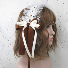 Lolita Headband Lace Hairband Girl Bow HairClip Hair Bands D613 2024 - buy cheap