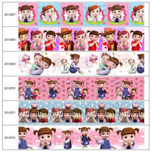 10yards Korea Cartoon Girl Characters Printed Grosgrain Ribbon DIY Materials 2024 - buy cheap