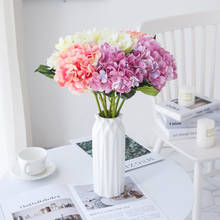 Flores artificiales de hortensia, rama de seda, planta falsa para jardín de casa, artesanías de navidad, regalos, flores decorativas de boda 2024 - compra barato