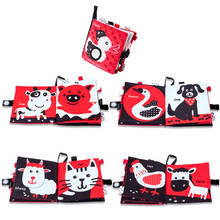 Soft Baby Cloth Books for Newborn One Year Gift Visual Red Black White Fabric Books for Toddler Learning Montessori Toys Bebe 2024 - buy cheap