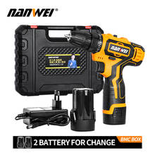 NANWEI Screwdriver Cordless Drill Power Tools Handheld Drill Lithium Battery Charging Drill 2 Battery 2024 - buy cheap