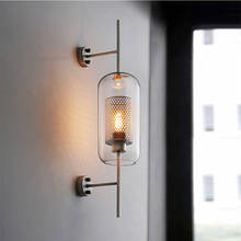 Настенный ретро-светильник в промышленном стиле, винтажный креативный лаконичный стеклянный светильник, настенное светодиодное бра для кухни, ресторана, лофта 2024 - купить недорого