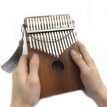 Kalimba de 17 tons com corrente, tremolo, melhora o som, acessórios de instrumento musical, mbira sanza, peças de piano de polegar 2024 - compre barato