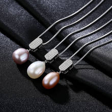 S925 Pure Silver Natural Freshwater Pearl Necklace Pendant Fashion Aesthetic Clavicle Pearl Necklace Jewelry Pendant 2024 - buy cheap