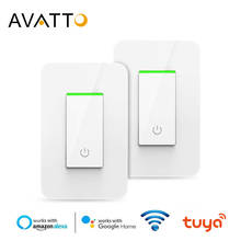 Avatto wifi interruptor de luz inteligente, controle de voz remoto interruptor padrão dos eua, tuya vida inteligente app trabalhar com alexa eco casa do google 2024 - compre barato