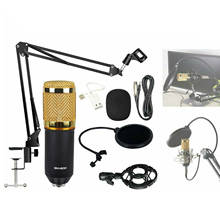 BM-800 kit microfone condensador pc streaming cardióide microfone usb cabo filtro para podcasting 2024 - compre barato