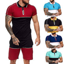 Men's Short Sets Summer Casual Fashion Clothing 2 Piece Set Fitness Track Suits 2022 Male Shirt T Shirt+Shorts Men Tracksuits 2024 - buy cheap