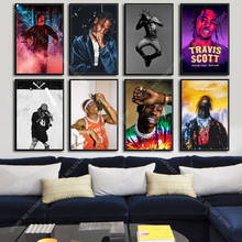 G117 Art Decor Travis Scott Music Star Rap Hip Hop Rapper Fashion Model Wall Art Canvas Painting Silk Poster Home Decoration 2024 - buy cheap