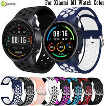 Pulseira de relógio em silicone para xiaomi mi, acessório de pulso inteligente colorido, liberação rápida para samsung galaxy watch 46mm 42mm 2024 - compre barato