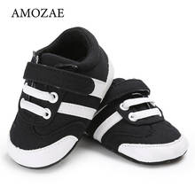 Newborn Baby Boys/Bebes Velcro Baby Shoes Canvas Baby Girls Shoes Cool Black Pure Cotton Casual Soft Sole Non-slip Toddler Shoes 2024 - buy cheap