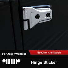 QHCP Car Door Hinge Cover Engine Hood Decorative Sticker Spare Tire Tailgate Glass Hinges Protect For Jeep Wrangler JL 2018-2021 2024 - buy cheap