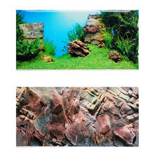Juwel-pintura de fondo de acuario 3d, pegatina de decoración de pecera, plantas marinas, póster de paisaje 2024 - compra barato