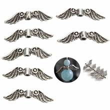 20Pcs Antique Silver Color Angel Wing Charm Spacers Beads 23x5mm Bracelet Necklace Jewelry Finding Making Accessories For DIY 2024 - buy cheap