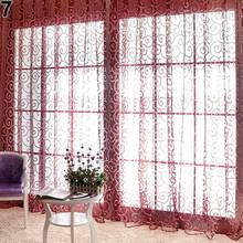Window Voile Tulle Curtains Sheer for Bedroom Living Room Balcony Kitchen Printed Tulip Pattern Sun-shading Curtain 2024 - buy cheap