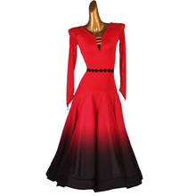 Женское длинное платье с длинным рукавом, стандартное бальное платье с длинным рукавом для вальса, бальных клубов, для соревнований 2024 - купить недорого