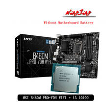 Процессор Intel Core i3 10100 + MSI B460M PRO VDH, материнская плата с WIFI, встроенная видеокарта, LGA 1200, новый, но без кулера 2024 - купить недорого