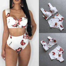 Floral Bikini Sets Women Padded Bra Bandage Set Swimsuit Triangle Swimwear Bathing Suit 2024 - buy cheap