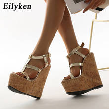 Eilyken 2022 New Platform Sandals Women Fashion Open Toe Ankle Buckle Strap Wedges High Heels Summer Shoes Female Size 35-42 2024 - buy cheap