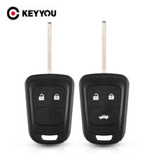 KEYYOU 10X Car Key Shell Cover Case Repair Kit 2 3 Buttons For Chevrolet AVEO For Opel Camaro/Cruze/Equinox/Impala/Malibu/Sonic 2024 - buy cheap