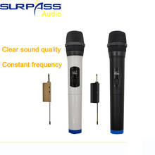 Micrófono Universal inalámbrico VHF de calidad, micrófono de grabación de Karaoke, batería de litio de mano, distancia de recepción de 35m con receptor 2024 - compra barato