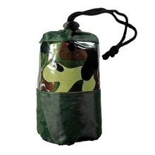 Saco de dormir de supervivencia de PE ultraligero, portátil, reutilizable, para acampar al aire libre, impermeable, térmico de camuflaje, de emergencia, 1 ud. 2024 - compra barato