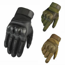 Мужские тактические перчатки для страйкбола, армейские тактические жесткие перчатки с защитой суставов, полупальцевые/полнопальцевые перчатки с сенсорным экраном, походные перчатки 2024 - купить недорого