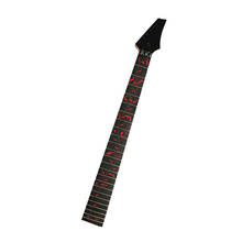 Disado 24 Frets Maple Electric Guitar Neck Rosewood Fingerboard Inlay Red Tree Of Life Black Headstock Guitar Accessories Parts 2024 - buy cheap