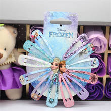 Disney cartoon Frozen children hair clip doll accessories Elsa hair pin bow headwear girl birthday gift princess kid head clip 2024 - buy cheap