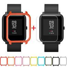 Protective Case For Xiaomi Huami Amazfit Bip Frame Cover Protect Shell For Huami Amazfit Bip Younth Watch with Screen Protector 2024 - buy cheap