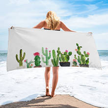 Toalla de baño de Cactus para adultos, toallas de microfibra para viaje y playa, suministros de baño de secado rápido 2024 - compra barato