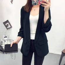 Women Jacket Coat Office Business Thin Small Suit Jacket 2022 New Spring Autumn Solid Color Slim Casual Blazer Female Jackets 2024 - buy cheap